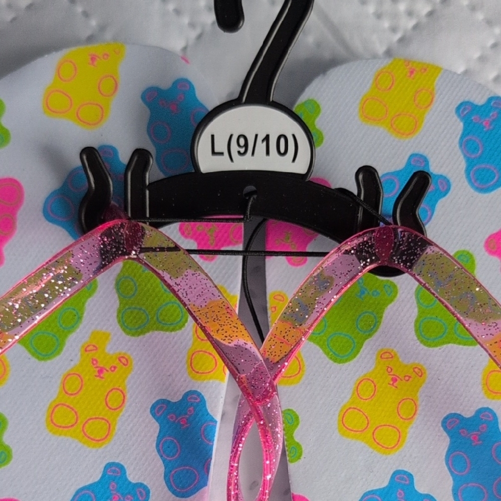 New Women's Gummy Bear Flip Flops - Picture 2 of 5